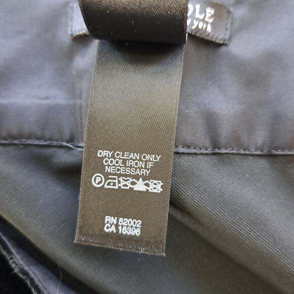 Kenneth Cole Black Velvet Fringe Midi Skirt Size 8 Dance Dressy Artsy Faux Wrap - Picture 9 of 9